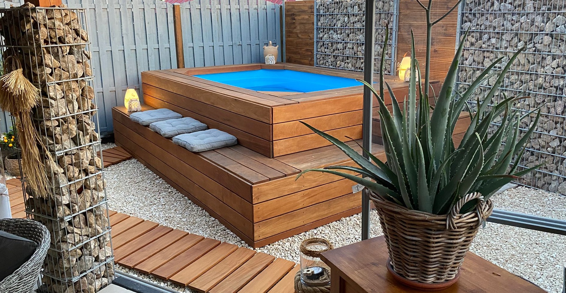 Mini piscina elevadas